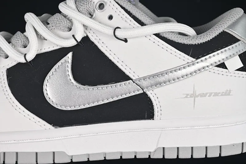 All categories Nk SB Dunk Series Nk SB Dunk Low High-end customized low-top sneakers Nike SB Dunk Low "Just Do it" Strap black and silver Anniversary high-end customized low-top casual sneakers WS0414-025